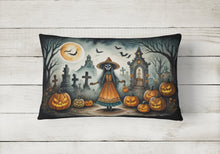Load image into Gallery viewer, La Llorona Skeleton Spooky Halloween Fabric Decorative Pillow