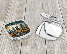 Load image into Gallery viewer, La Llorona Skeleton Spooky Halloween Compact Mirror – Stylish Purse Mirror with Artistic Covers