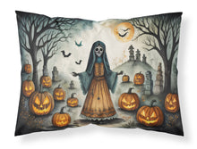 Load image into Gallery viewer, La Llorona Skeleton Spooky Halloween Fabric Standard Pillowcase – Artistic Decorative Front, White Back