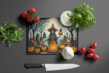 Load image into Gallery viewer, La Llorona Skeleton Spooky Halloween Glass Cutting Boards – Durable, Decorative Kitchen Art Large