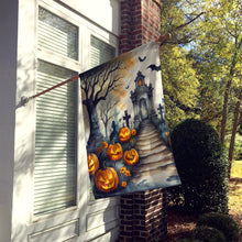 Load image into Gallery viewer, Marigold Spooky Halloween House Flag