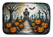 Load image into Gallery viewer, Marigold Spooky Halloween Dish Drying Mat