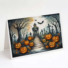 Load image into Gallery viewer, Marigold Spooky Halloween Greeting Cards -  Blank Note Cards – 8-Pack of Artist-Designed Cards with Envelopes