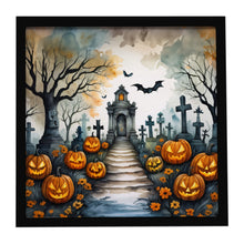 Load image into Gallery viewer, Marigold Spooky Halloween Framed Metal Print