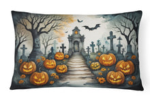 Load image into Gallery viewer, Marigold Spooky Halloween Fabric Decorative Pillow