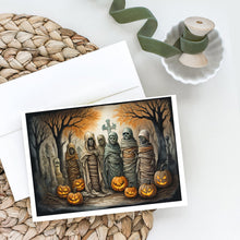 Load image into Gallery viewer, Mummies Spooky Halloween Greeting Cards -  Blank Note Cards – 8-Pack of Artist-Designed Cards with Envelopes
