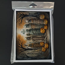 Load image into Gallery viewer, Mummies Spooky Halloween Greeting Cards -  Blank Note Cards – 8-Pack of Artist-Designed Cards with Envelopes