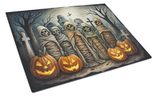 Load image into Gallery viewer, Mummies Spooky Halloween Glass Cutting Boards – Durable, Decorative Kitchen Art Large