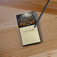 Load image into Gallery viewer, Mummies Spooky Halloween Sticky Note Holder- Refiilable Desk Accessory Note Pad