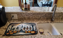 Load image into Gallery viewer, Mariachi Skeleton Band Spooky Halloween Dish Drying Mat