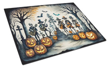 Load image into Gallery viewer, Mariachi Skeleton Band Spooky Halloween Glass Cutting Boards – Durable, Decorative Kitchen Art Large