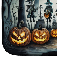 Load image into Gallery viewer, Mariachi Skeleton Band Spooky Halloween Dish Drying Mat