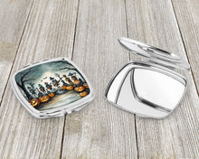 Load image into Gallery viewer, Mariachi Skeleton Band Spooky Halloween Compact Mirror – Stylish Purse Mirror with Artistic Covers