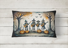 Load image into Gallery viewer, Mariachi Skeleton Band Spooky Halloween Fabric Decorative Pillow