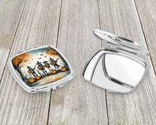 Load image into Gallery viewer, Mariachi Skeleton Band Spooky Halloween Compact Mirror – Stylish Purse Mirror with Artistic Covers