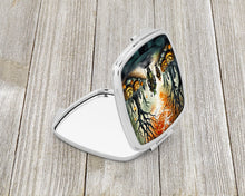 Load image into Gallery viewer, Orcs Spooky Halloween Compact Mirror – Stylish Purse Mirror with Artistic Covers