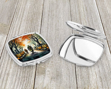 Load image into Gallery viewer, Orcs Spooky Halloween Compact Mirror – Stylish Purse Mirror with Artistic Covers
