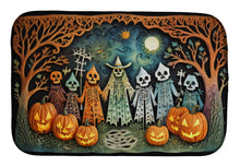 Load image into Gallery viewer, Papel Picado Skeletons Spooky Halloween Dish Drying Mat
