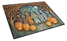 Load image into Gallery viewer, Papel Picado Skeletons Spooky Halloween Glass Cutting Boards – Durable, Decorative Kitchen Art Large