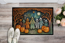 Load image into Gallery viewer, Papel Picado Skeletons Spooky Halloween Doormat -  18x27 Decorative Floor Mat – Indoor/Outdoor Rug