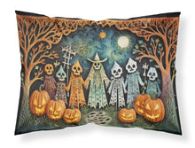 Load image into Gallery viewer, Papel Picado Skeletons Spooky Halloween Fabric Standard Pillowcase – Artistic Decorative Front, White Back