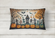 Load image into Gallery viewer, Papel Picado Skeletons Spooky Halloween Fabric Decorative Pillow