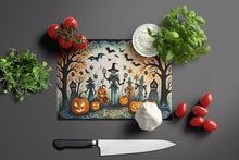 Load image into Gallery viewer, Papel Picado Skeletons Spooky Halloween Glass Cutting Boards – Durable, Decorative Kitchen Art Large