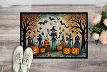 Load image into Gallery viewer, Papel Picado Skeletons Spooky Halloween Doormat -  18x27 Decorative Floor Mat – Indoor/Outdoor Rug