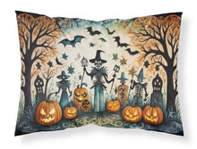 Load image into Gallery viewer, Papel Picado Skeletons Spooky Halloween Fabric Standard Pillowcase – Artistic Decorative Front, White Back