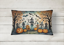 Load image into Gallery viewer, Papel Picado Skeletons Spooky Halloween Fabric Decorative Pillow
