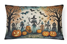 Load image into Gallery viewer, Papel Picado Skeletons Spooky Halloween Fabric Decorative Pillow