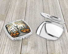 Load image into Gallery viewer, Pet Cemetery Spooky Halloween Compact Mirror – Stylish Purse Mirror with Artistic Covers