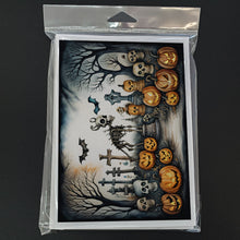 Load image into Gallery viewer, Pet Cemetery Spooky Halloween Greeting Cards -  Blank Note Cards – 8-Pack of Artist-Designed Cards with Envelopes
