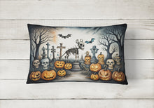 Load image into Gallery viewer, Pet Cemetery Spooky Halloween Fabric Decorative Pillow
