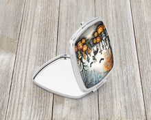 Load image into Gallery viewer, Pet Cemetery Spooky Halloween Compact Mirror – Stylish Purse Mirror with Artistic Covers