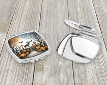 Load image into Gallery viewer, Pet Cemetery Spooky Halloween Compact Mirror – Stylish Purse Mirror with Artistic Covers