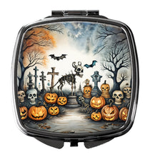 Load image into Gallery viewer, Pet Cemetery Spooky Halloween Compact Mirror – Stylish Purse Mirror with Artistic Covers