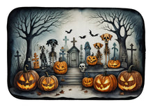 Load image into Gallery viewer, Pet Cemetery Spooky Halloween Dish Drying Mat