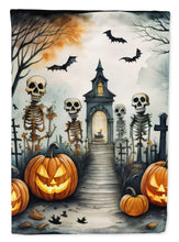 Load image into Gallery viewer, Skeleton Spooky Halloween Garden Flag – Outdoor Decorative Yard Flag