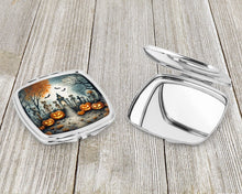 Load image into Gallery viewer, Skeleton Spooky Halloween Compact Mirror – Stylish Purse Mirror with Artistic Covers
