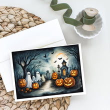 Load image into Gallery viewer, Ghosts Spooky Halloween Greeting Cards -  Blank Note Cards – 8-Pack of Artist-Designed Cards with Envelopes