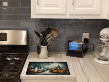 Load image into Gallery viewer, Ghosts Spooky Halloween Glass Cutting Boards – Durable, Decorative Kitchen Art Large