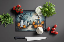Load image into Gallery viewer, Ghosts Spooky Halloween Glass Cutting Boards – Durable, Decorative Kitchen Art Large