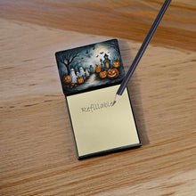 Load image into Gallery viewer, Ghosts Spooky Halloween Sticky Note Holder- Refiilable Desk Accessory Note Pad