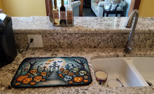 Load image into Gallery viewer, Calaveras Sugar Skulls Spooky Halloween Dish Drying Mat