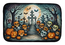 Load image into Gallery viewer, Calaveras Sugar Skulls Spooky Halloween Dish Drying Mat