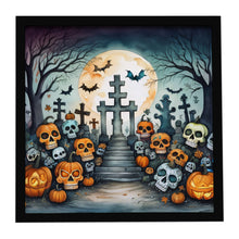 Load image into Gallery viewer, Calaveras Sugar Skulls Spooky Halloween Framed Metal Print