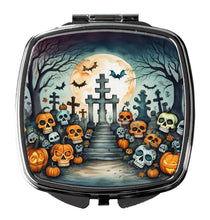 Load image into Gallery viewer, Calaveras Sugar Skulls Spooky Halloween Compact Mirror – Stylish Purse Mirror with Artistic Covers