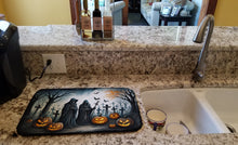 Load image into Gallery viewer, The Grim Reaper Spooky Halloween Dish Drying Mat