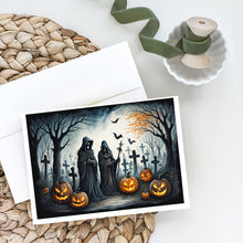 Load image into Gallery viewer, The Grim Reaper Spooky Halloween Greeting Cards -  Blank Note Cards – 8-Pack of Artist-Designed Cards with Envelopes